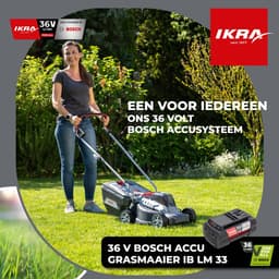 IKRA Bosch 36 V accu-grasmaaier IB-LM 33 voor gazons tot circa 250 m² – exclusief accu en oplader — thumbnail 3
