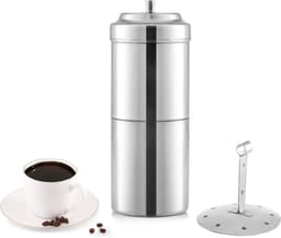 DYVNS® Koffiezetapparaat Filterkoffie - Koffiemachine Handmatig - RVS - 207 ml — thumbnail 1