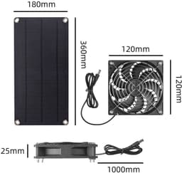 12V 10W Zonne Raamventilator, Effici毛nt, Eenvoudige Montage, Krachtige Ventilatie Voor Schuur — thumbnail 4