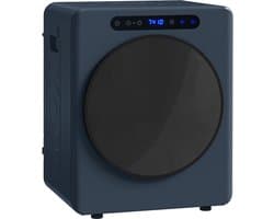 TEKROA® 5 kg wasdroger met ventilatie - 1000 W compacte vrijstaande wasdroger met voorlader - roestvrijstalen trommel - timer - blauw
