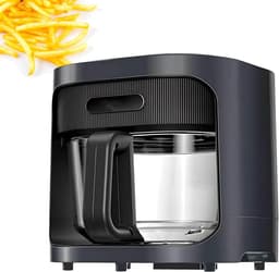 Airfryer Olievrij - Heteluchtfriteuse Gezond - Gezond Koken - Glazen Pan - 4.5L - Zwart — thumbnail 1