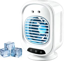 Mini-airconditioning, draagbaar, 280 ml, koelventilator met 3 standen ijsnevel & 4D stille technologie, type C oplaadbaar, 3 seconden snelle koeling voor kantoor, slaapkamer — thumbnail 1