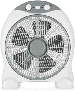 SNJY® Vloerventilator - Luchtkoeler - Statiefventilator - Ventilator Staand - 30cm - 3 Snelheden - Timer - 45 W - Wit — thumbnail 2