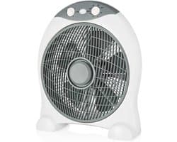 SNJY® Vloerventilator - Luchtkoeler - Statiefventilator - Ventilator Staand - 30cm - 3 Snelheden - Timer - 45 W - Wit