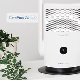 Bladeloze 2-in-1 Ventilator en Luchtreiniger, 35W, HEPA13-filter, CADR 90 m³/h, 9 snelheden, 80° oscillatie, ultra-stil, 8u timer, LED-display, afstandsbediening. — thumbnail 2