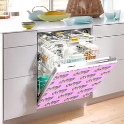 Vaatwasser Magneet Cover - Keuken Decoratie - Keuken Opfrissen - Eenvoudige Installatie - 23x26 Inch - Roze Liefdeswoorden — thumbnail 4