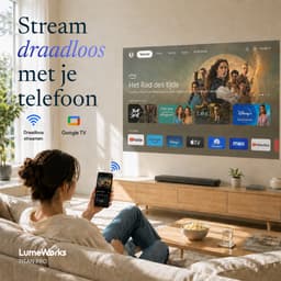LumeWorks Titan Full HD Beamer - Google TV - Projector - 900 ANSI Lumen - Beeld tot 250 inch - 4K Support - Streamen vanaf Telefoon met Wifi — thumbnail 2
