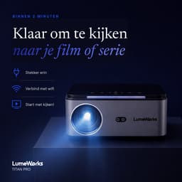 LumeWorks Titan Full HD Beamer - Google TV - Projector - 900 ANSI Lumen - Beeld tot 250 inch - 4K Support - Streamen vanaf Telefoon met Wifi — thumbnail 5