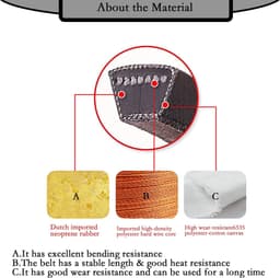 Aandrijfriem Grasmaaier - V-snaar - Gazon Onderhoud - Kevlar Versterkt - 1/2" x 95" - Zwart — thumbnail 5