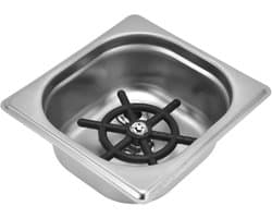 Glazen Spoeler - Bekerwasser Flessenreiniger - Snel Bekers Spoelen - Automatische Reiniging - 176 mm Lengte - Zilver