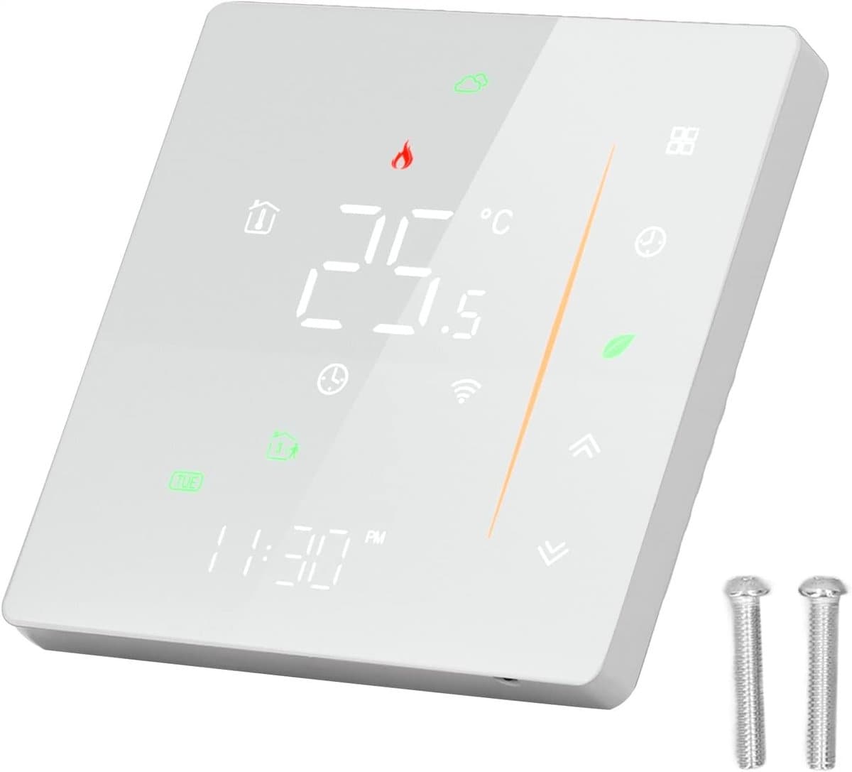 Slimme Thermostaat - Verwarming Regelaar - Temperatuur Instellen - App Bediening - 95-240V - Wit — afbeelding 1