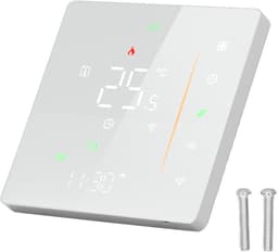 Slimme Thermostaat - Verwarming Regelaar - Temperatuur Instellen - App Bediening - 95-240V - Wit — thumbnail 1