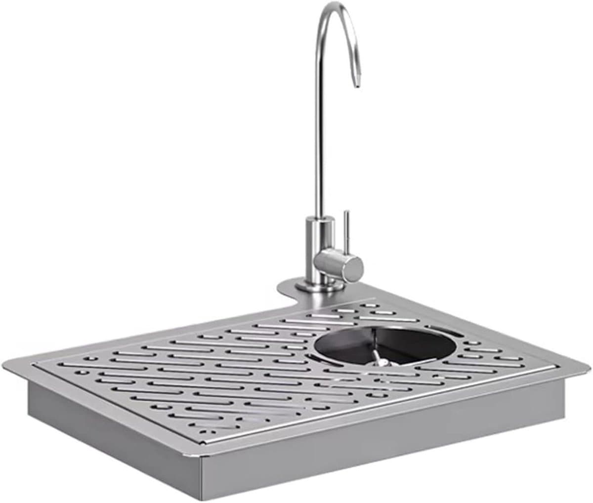 Inbouw Glaswasser - Bekerreiniger Kraan - Snel Glazen Spoelen - Efficiënte Reiniging - 39.5x37.5cm - Zilver — afbeelding 1