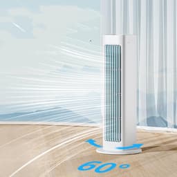 KZQ Draagbare Usb Luchtkoeler Ventilator Met Dubbele Stand Ultrastil Voor Keuken En Slaapkamer Wit — thumbnail 4