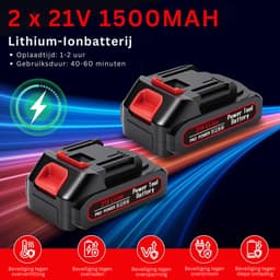 ApexArte® Grasmaaier Elektrisch - Grastrimmers met Accu - Rood — thumbnail 3