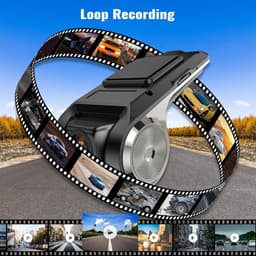 SnelShoppen - CAMECHO Auto Dash Cam Mini voor Android autoradio, USB Dashcam Auto met 170° Groothoek, Nachtzicht, DVR Videorecorder, G-sensor, ADAS, L — thumbnail 5