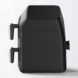 Heteluchtfriteuse Dubbel - Dubbele Kamer - Gezond Koken - Twee Separate Manden - 11 Liter - Zwart Zilver — thumbnail 5