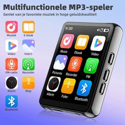 MP3 Speler met Bluetooth 5.4 - 64GB - 2.4 Inch Touchscreen - HiFi Geluid - FM Radio - Recorder - met Oordopjes — thumbnail 5