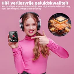 MP3 Speler met Bluetooth 5.4 - 64GB - 2.4 Inch Touchscreen - HiFi Geluid - FM Radio - Recorder - met Oordopjes — thumbnail 3