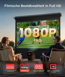 Smart Beamer Full HD 1080p met Google TV – 600 ISO Lumen – Autofocus – Dolby Audio – 4K Ondersteuning — thumbnail 5