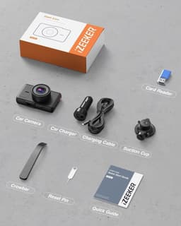 SnelShoppen - 2,5K Dashcam 1440P QHD Autocamera met 32GB Kaart, 3 Inch IPS-Display, Nachtzicht, WDR, 170° Hoek, G-sensor, 24-uurs Parkeermodus — thumbnail 4