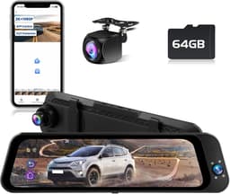 Thijox - Dashcam Auto Achteruitkijkspiegel 10 inch Touchscreen Full HD 2K, Streaming Media DVR met 150° Groothoek, Nachtzicht, GPS, G-Sensor, Loop Opn — thumbnail 1