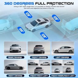 Thijox - Spiegel-dashcam met achteruitrijcamera 9,66 inch Full HD 2K, auto camera voor en achter, super nachtzicht, G-sensor, GPS, LCA, BSD, 64G-kaart — thumbnail 4