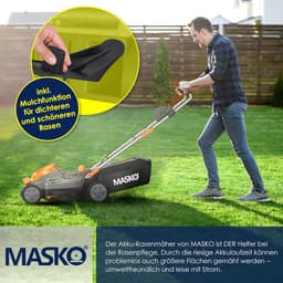 Accugrasmaaier - Draadloze maaier - Gazon onderhoud - Twin-Power accu - 33 cm maaibreedte - Zwart — thumbnail 3