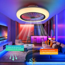 50W Slimme Plafondventilator met LED-Licht en RGB - 6 Snelheden - App en Afstandsbediening - Stil - Geschikt voor Slaapkamer en Woonkamer. — thumbnail 5