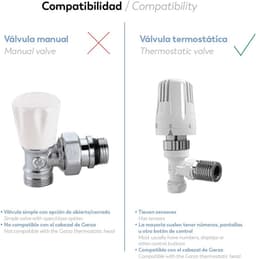 Intelligente Thermostaatkop - Radiatorregelaar App - Energie Besparen - Zigbee Bediening - 55 x 94 mm - Wit — thumbnail 5