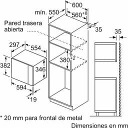 Inbouw Magnetron - Elektrische Oven - Snel Eten Bereiden - Aqualisis Reiniging - 38 cm - Zwart — thumbnail 2