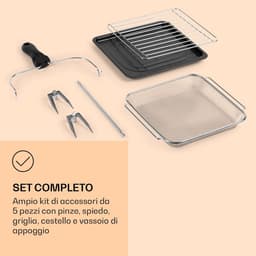 Heteluchtoven - Airfryer Oven - Maaltijden Bereiden - Duo Heating Technologie - 14 Liter - Zilver — thumbnail 2