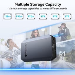 Externe SSD - Draagbare Opslag - Bestanden Overzetten - Hoge Snelheid - 1024 GB - Zwart — thumbnail 2