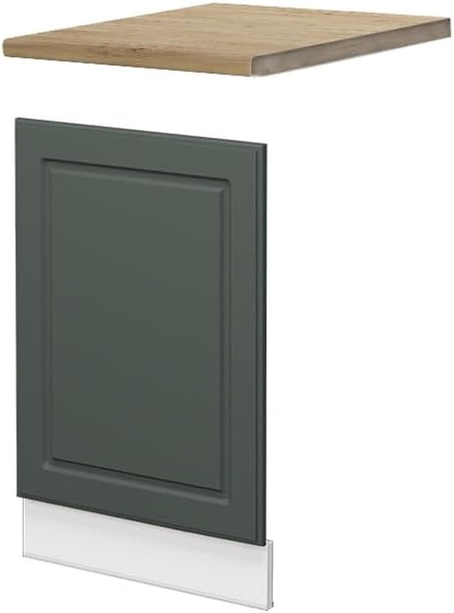 Vaatwasser Paneel - Keukenfront Keukendeur - Keuken Inrichten - Soft-close Scharnieren - 45 cm - Groen-Goud — afbeelding 1