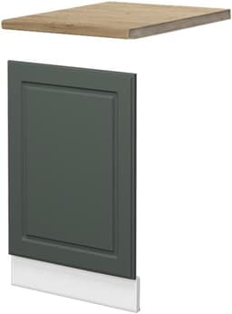 Vaatwasser Paneel - Keukenfront Keukendeur - Keuken Inrichten - Soft-close Scharnieren - 45 cm - Groen-Goud — thumbnail 1