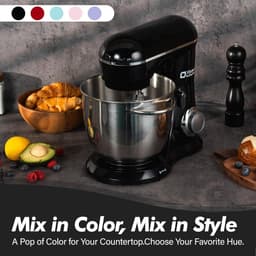 Keukenmachine - Mixer - Thuis Bakken - 10 Snelheden - 6 Liter Kom - Zwart — thumbnail 5