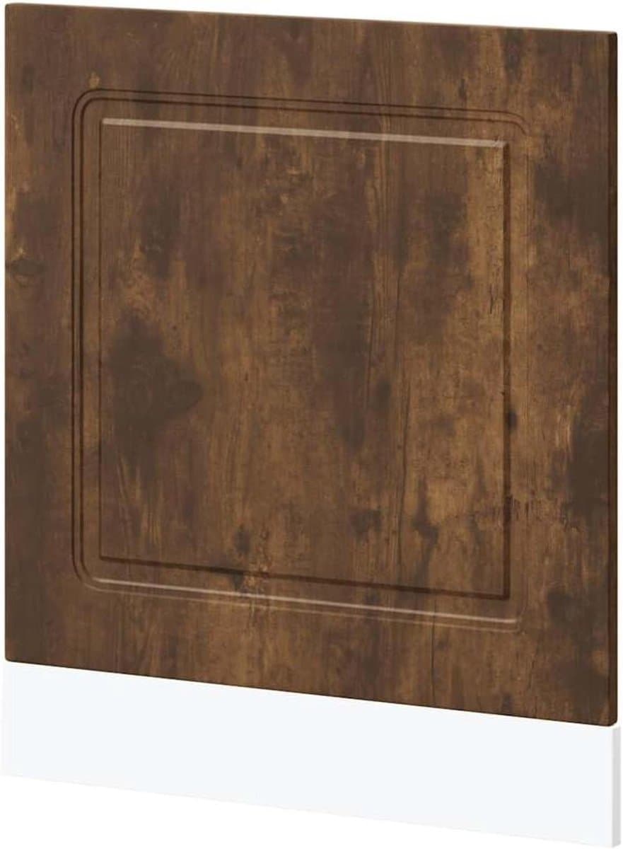 Vaatwaspaneel - Vaatwasser paneel - Keuken Inrichten - Bewerkt Hout - 60x15x67 cm - Gerookt eiken — afbeelding 1