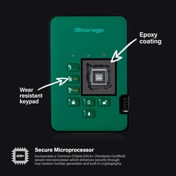 Externe SSD - Draagbare Opslag - Gegevens Beveiligen - PIN Beveiliging - 512 GB - Groen — thumbnail 3