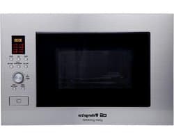 Inbouw Magnetron - Grillfunctie Oven - Snel Maaltijden Bereiden - Roestvrij Staal - 23 Liter - Zilver