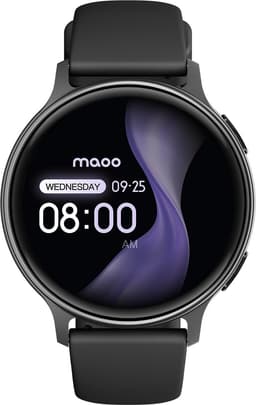 Maoo Ventura 2 - GPS Smartwatch Dames - AMOLED - Siliconen, Leren en Sportbandje - Stappenteller - Hartslagmeter - Slaapmonitor - Belfunctie - AOD - Multisport - Geschikt voor Android en iOS - Zwart — thumbnail 2