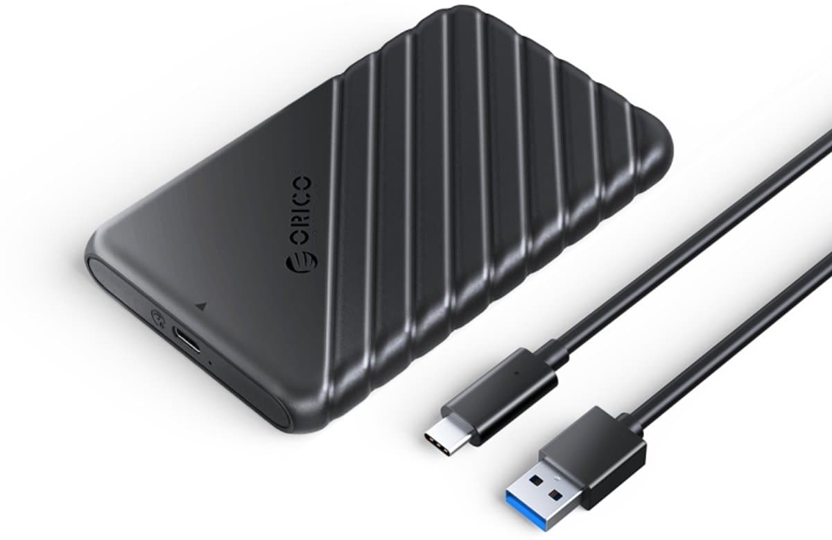 ORICO 25PW1-C3 USB naar Type-C 2,5 inch externe harde schijfbehuizing (zwart) — afbeelding 1