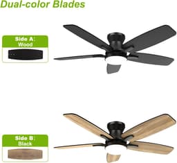 Archi Plafondventilator Met LED-Verlichting – Ventilator - 6 Snelheden – Omkeerbare Stille DC-Motor – Afstandsbediening – Timer — thumbnail 2