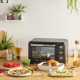 Ploutos® Oven - Elektrische Oven - Vrijstaande Elektrische Oven – Luxe Heteluchtoven met Grillfunctie - Zwart - 32cm x 47cm x 28cm — thumbnail 5