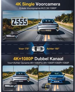 Lìon® Dashcam - Loop Opname - Autocamera met Parkeermodus - Zwart - 3cm x 5cm x 10cm — thumbnail 2