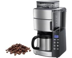 Hobbs Koffiezetapparaat Grind&Brew (10 Koppen (1, 25L), Digitale Timer, incl. Thermos Kan, Geïntegreerde Koffiemaler, 3 Maalstanden, Instelbare Koffiesterkte) 25620-56