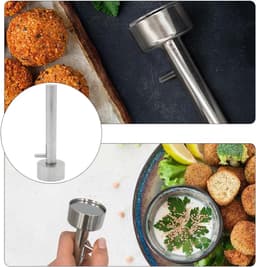 QORA® Krokettenmaker - Krokettenmachine - Krokettenpers - Zilver - 17cm x 7cm x 6cm — thumbnail 2