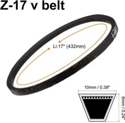 V-riem - Rubber drive belt - 432 mm lengte - Duurzaam en flexibel - Geschikt voor diverse apparaten - Ideaal voor grasmaaier en boormachine — thumbnail 4