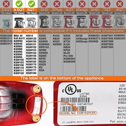 SnelShoppen - RVS Spiral Kneedhaak voor Keukenmachine 4.5-5 Quart, Geschikt voor Tilt Head, Efficiënt Kneedgereedschap, Vaatwasserbestendig, Keukenacc — thumbnail 3
