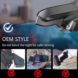 SnelShoppen - 4K+1080P Dashcam Voor Volvo EX30 2024-2026, Voor- en Achteruitkijkcamera, OEM Look, Loop Recording, G-Sensor, WiFi & App, Eenvoudige Ins — thumbnail 3