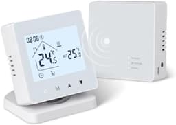 Intelligente Thermostaat - Programmeerbare Regelaar - Verwarming Instellen - Draadloos Bedienbaar - 411 Grams - Wit — thumbnail 1